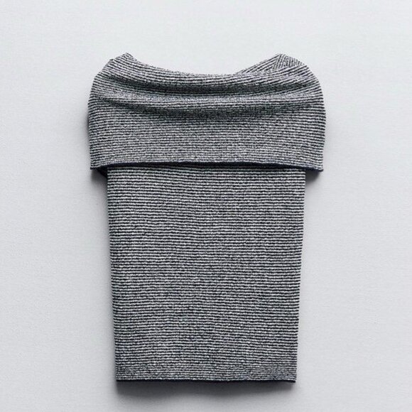 BLOGGER'S FAVE! Zara 2 Piece Knit Pencil Skirt And Off Shoulder Knit Top Set NWT - Picture 7 of 11